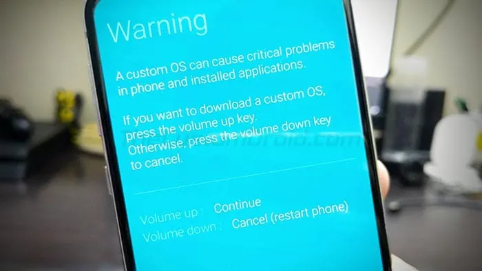 Press the Volume Up button to enter Download Mode on Galaxy Note 10/10+
