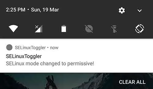 SELinuxToggler Notification