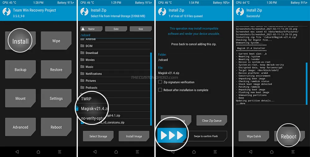 Flash Magisk via TWRP to root Samsung Galaxy Note 8