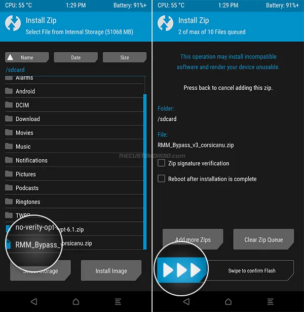 Flash RMM/KG State Bypass ZIP using TWRP on Galaxy Note 8