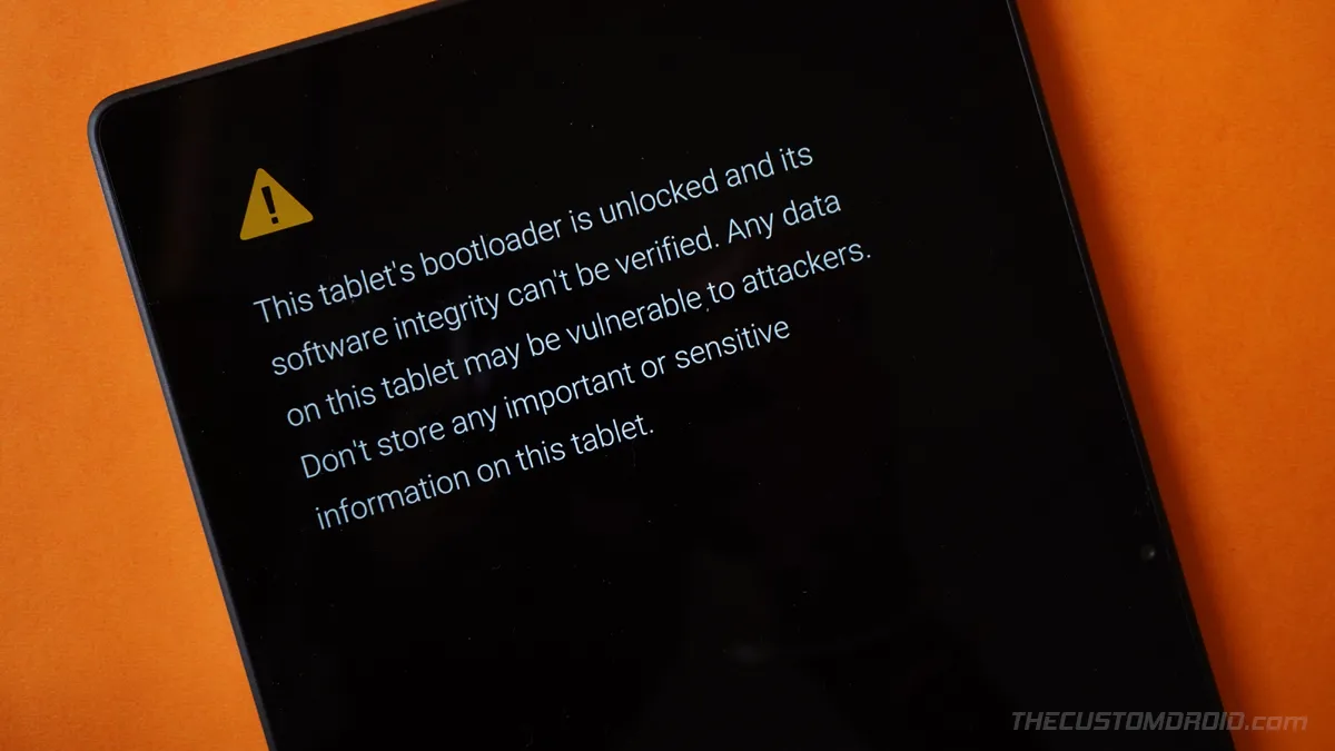 Unlocked Bootloader Warning Message on Galaxy Tab A7 10.4