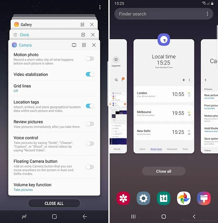 Samsung One UI vs Samsung Experience - Multi-tasking Window