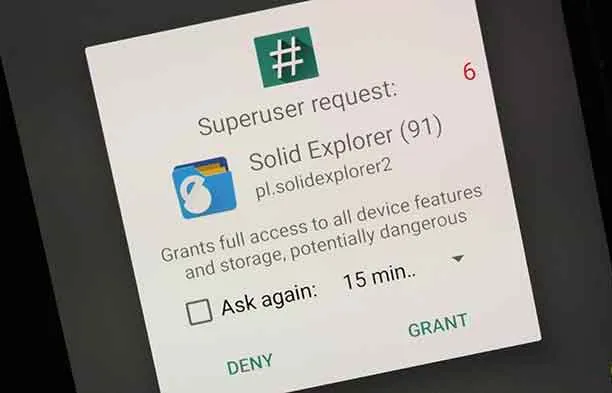 Solid Explorer - SuperSU permission