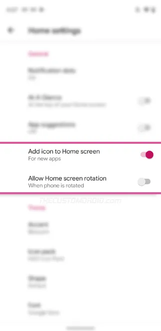 Add Icons of Newly Installed Apps on Home Screen and Home Screen Rotation