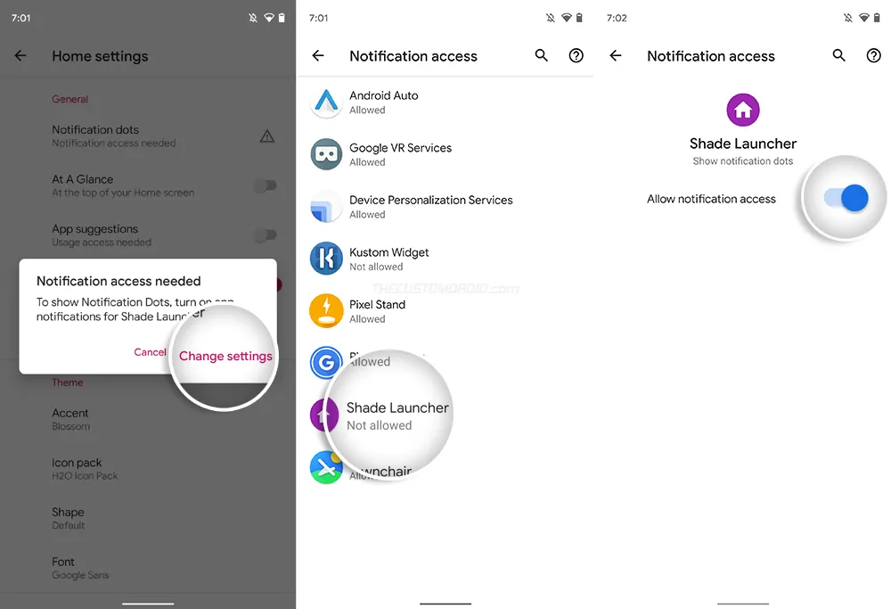 Enable Notification Dots in Shade Launcher