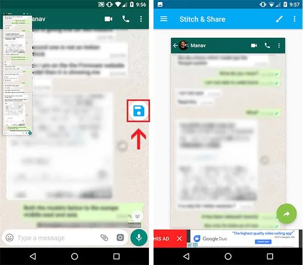 Take Scrolling Screenshots on Android - Share captured screenshot via Snitch & Share
