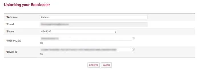 Fetch Unlock key to Unlock Bootloader on LG V30