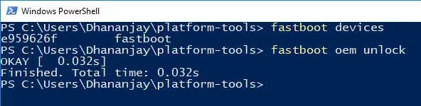 Unlock Bootloader on OnePlus 6T - fastboot oem unlock command