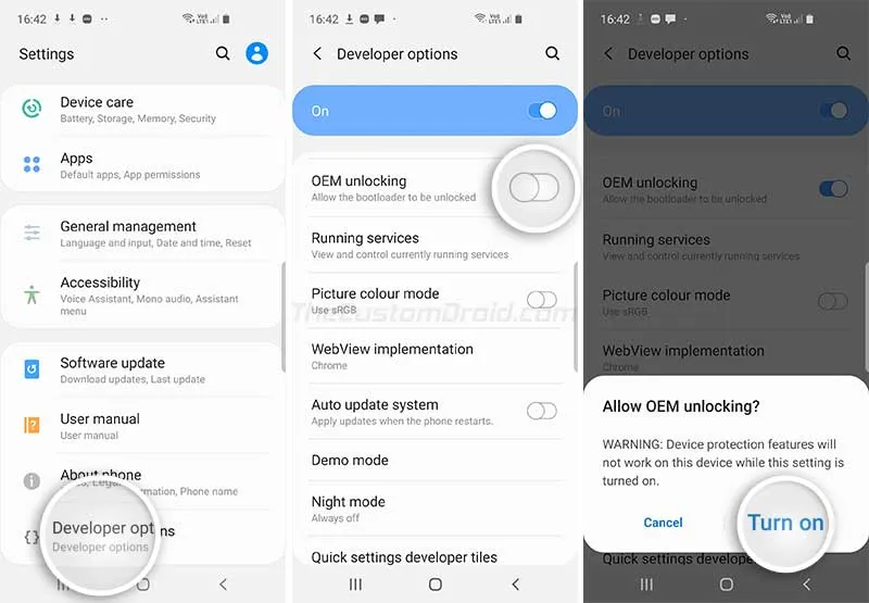 Enable OEM Unlocking on Galaxy Note 10/10+