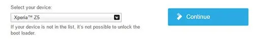 Unlock Bootloader on Xperia Select Device