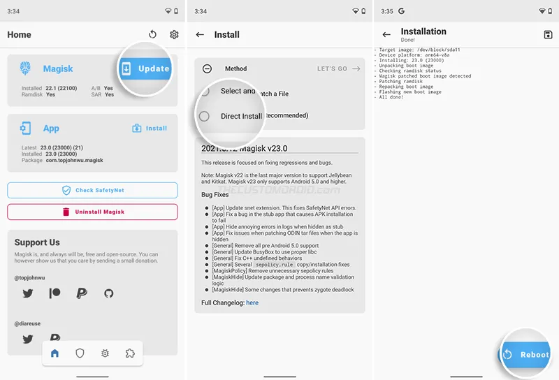 Update Magisk to v23