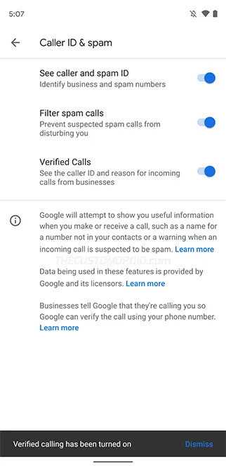 Verified Calls in Google Phone App Successfully Enabled