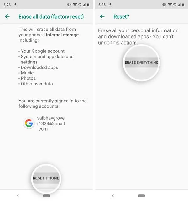 Hard Reset Xiaomi Mi A3 - Erase Everything in Phone Settings