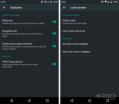 Chroma ROM Review Gestures and Lock screen