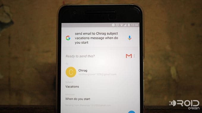 Google Now Commands Communications