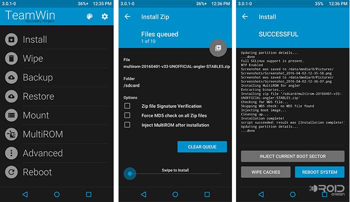 MultiROM on Nexus 6P TWRP Installation