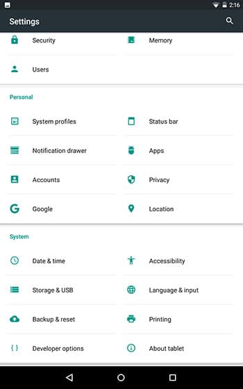 Android Marshmallow on Nexus 7