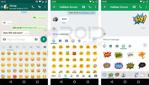 WhatsApp Google Hangouts Emoji