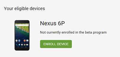 enroll in Android Beta Program Devices