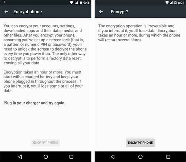 Encrypt Android Device Native Encryption