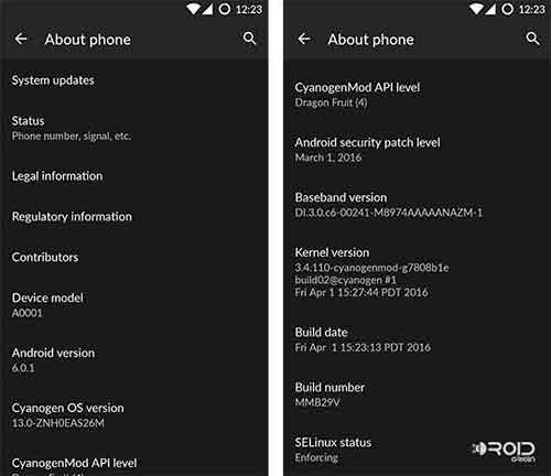 Update OnePlus One to Marshmallow CyanogenMod 13 Screenshot