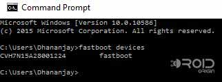 fastboot devices command