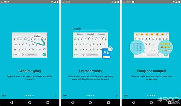 Google Keyboard 5.0 - Gestures and Suggestions