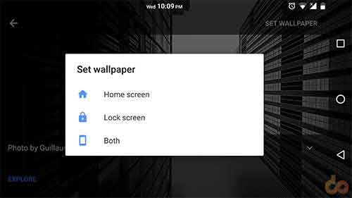 Set Wallpaper on Google Wallpapers App