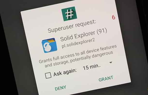 Solid Explorer - SuperSU permission