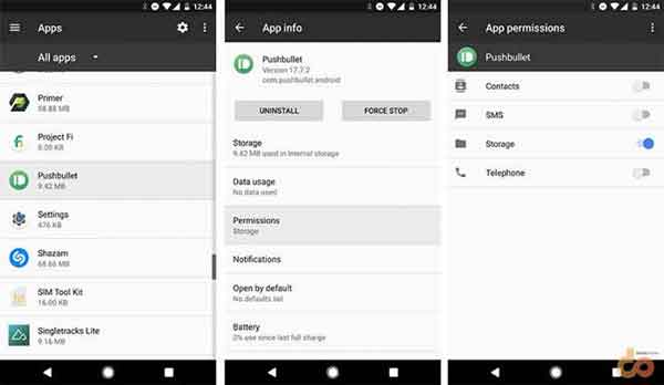 Secure Android Devices Manage Per-app Permissions