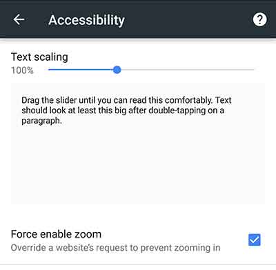 Google Chrome Tips and Tricks Force enable zoom