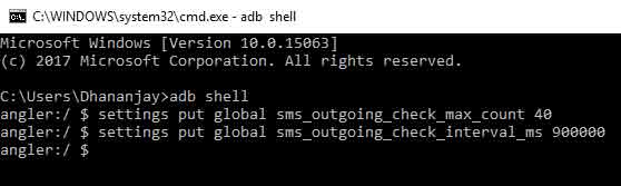 How to Change Android SMS Limit without Root - ADB Shell Commands