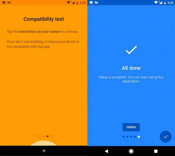 Customize Android Oreo Navigation Bar - App Setup Complete