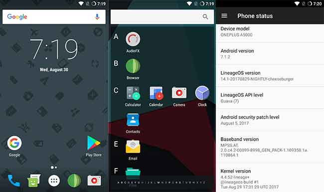 Install LineageOS on OnePlus 5 - Screenshots