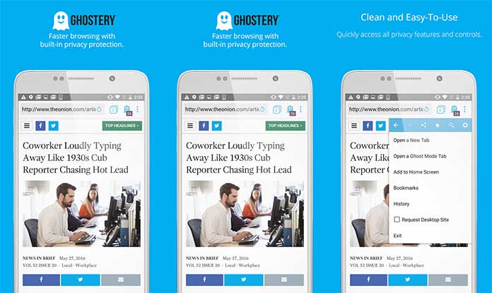 Best Secure Android Browsers - Ghostery