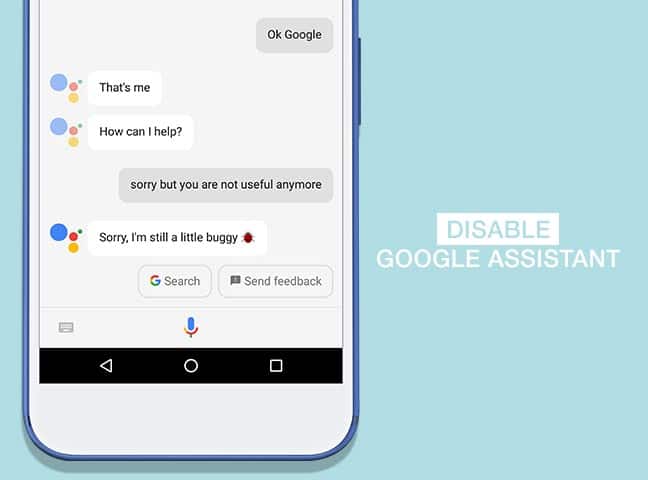to disable google assistant on android