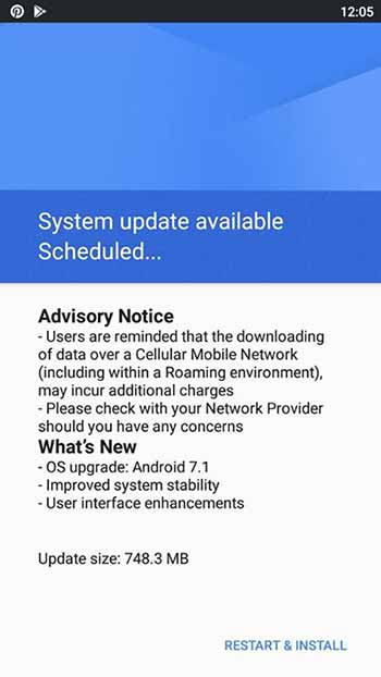 Nokia 3 Android Nougat 7.1.1 OTA Update