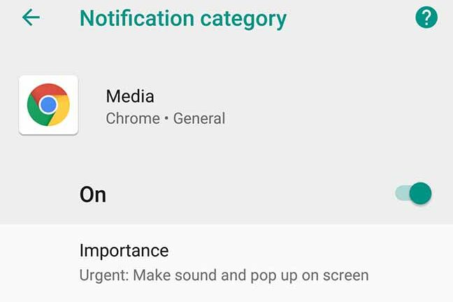 Enable Notification Importance Controls on Android 8.0