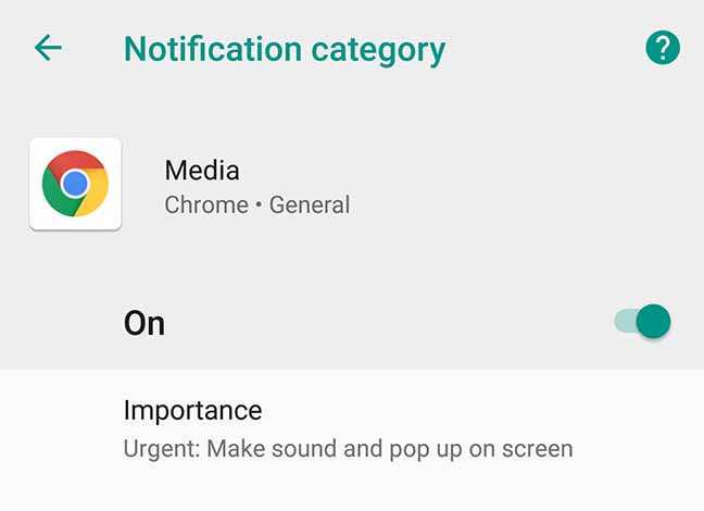 Enable Notification Importance Controls on Android 8.0 Oreo
