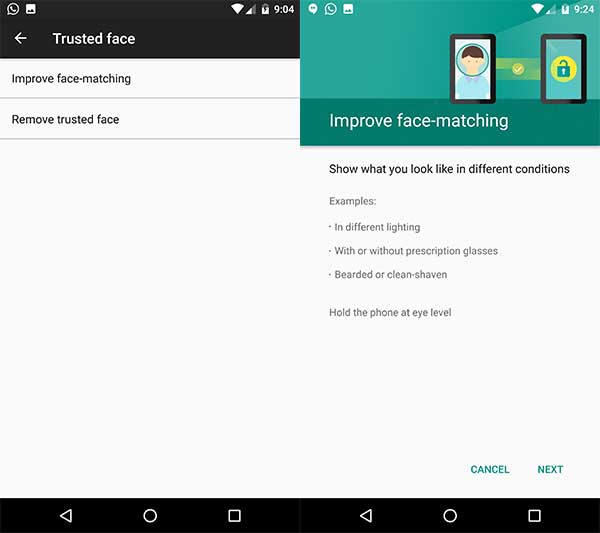 Face ID feature on Android - Improve Trusted face