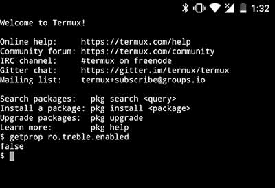 Find If Project Treble Supports Your Android Oreo Device - Termux App