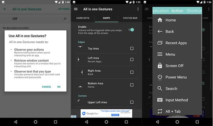 Get iPhone-like Swipe to Go Gesture on Android - All in one Gestures app