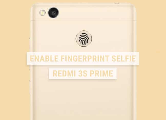 Как включить селфи по отпечатку пальца на Redmi 3S Prime