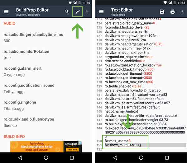 How to Enable Multi User Support on Any Android - Add flags using BuildProp Editor