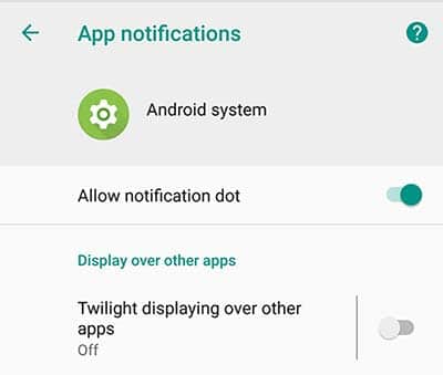 Disable Persistent Notifications - Display over other apps - Screenshot 2