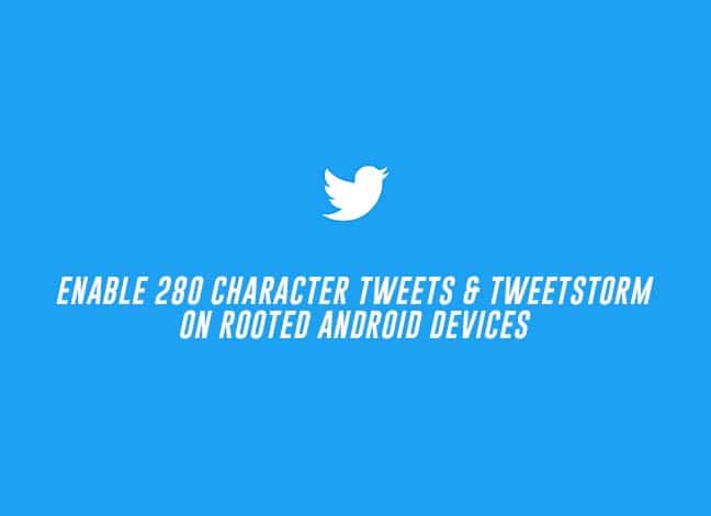 Включение 280-символьных твитов и функции Tweetstorm на корневых устройствах