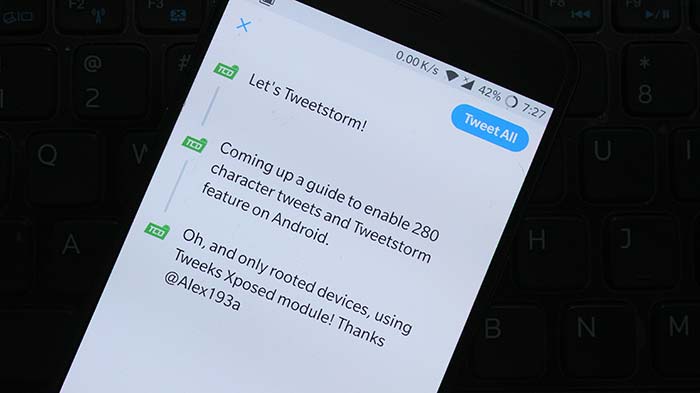 Включите 280-символьные твиты и функцию Tweetstorm на Android