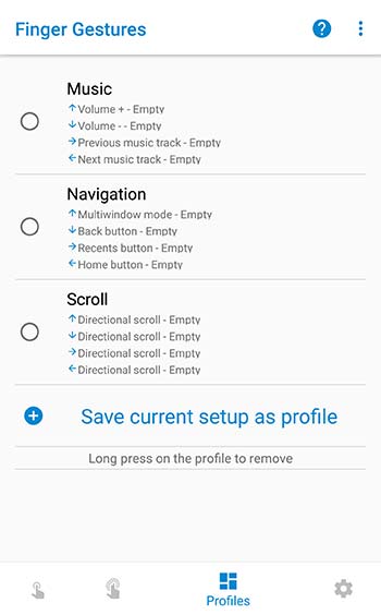 Fingerprint Gestures on Android Oreo - Profiles feature