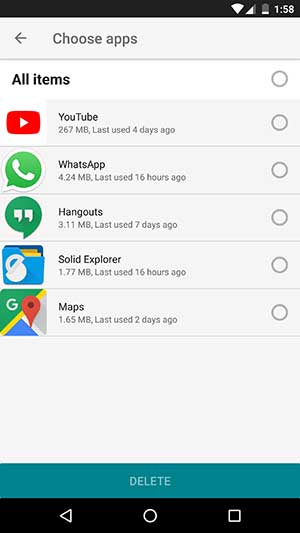 Download Google Files Go - App Cache Screenshot