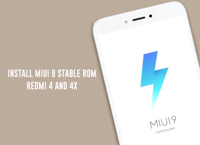 Установите MIUI 9 Stable ROM на Redmi 4 и 4X